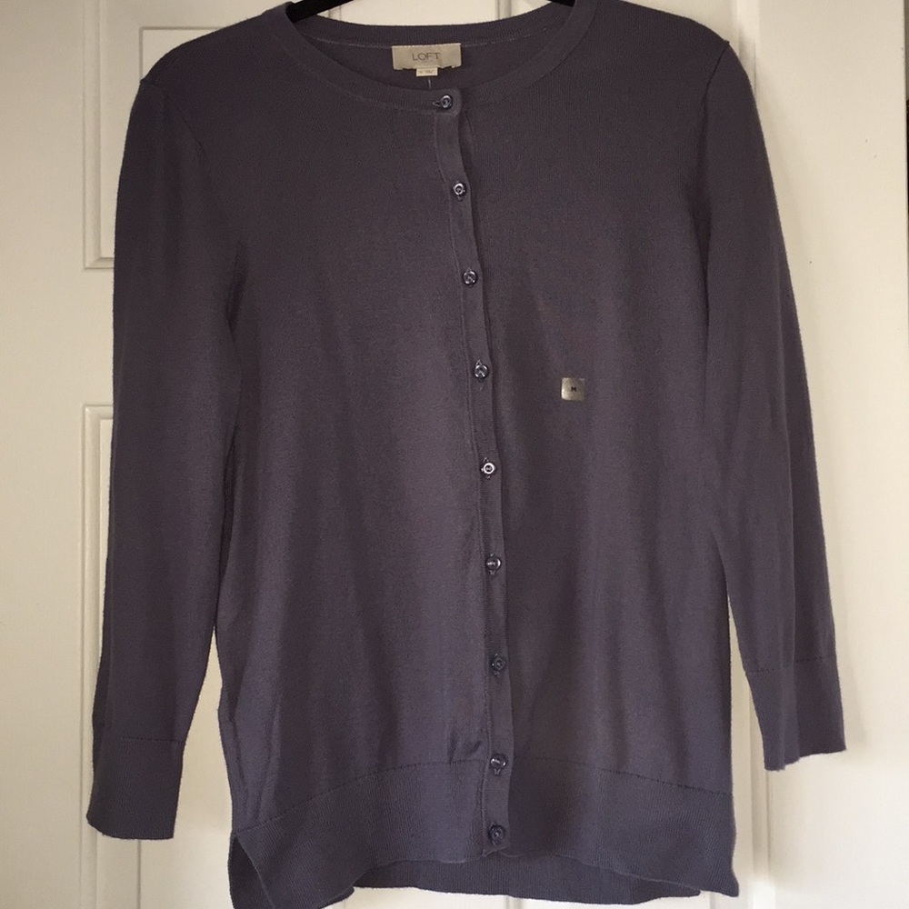 NWT Loft Outlet dusty purple cardigan M